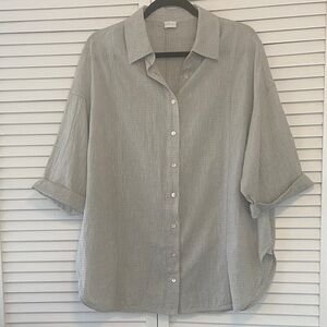 Poetry Soft Gray Button Down Shirt